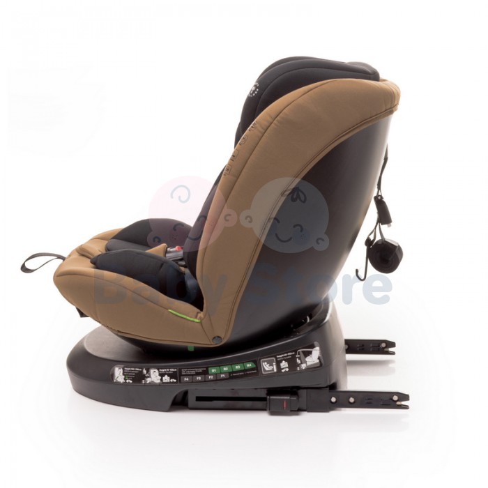 4Baby MATT FIX 0–36 kg Beige automobilinė kėdutė su ISOFIX ir 360 laipsnių pasukimu