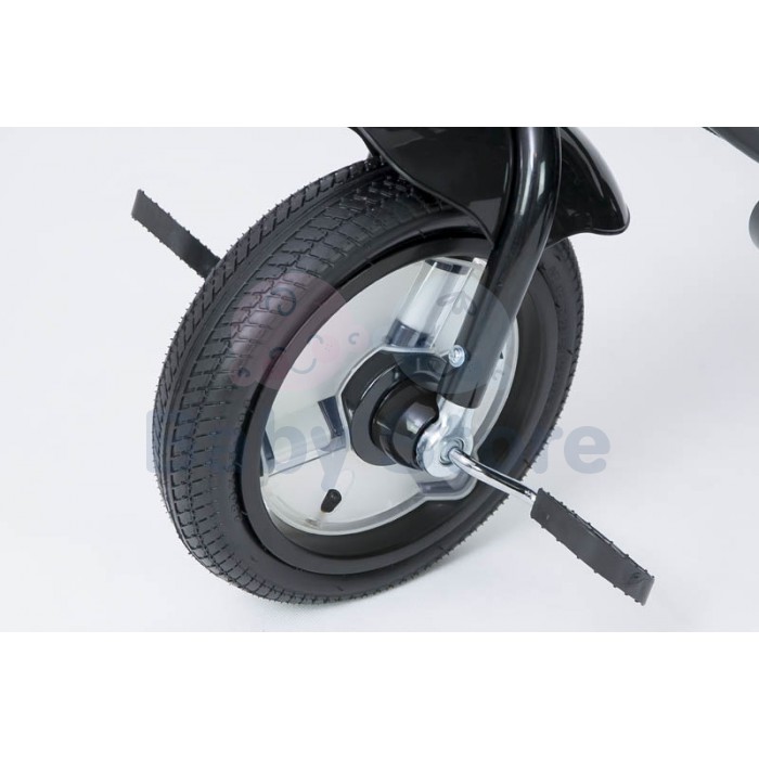 Vaikiškas triratukas TomaBike Little Tiger su apsaugine juosta ir stumimo rankena