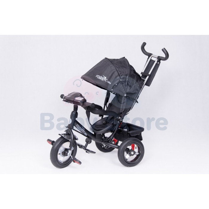 Vaikiškas triratukas TomaBike MagicBike su stumimo rankena ir apsaugine juosta