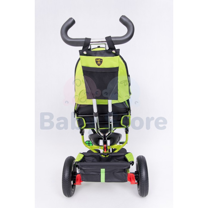 Vaikiškas triratukas TomaBike MagicBike su stumimo rankena ir apsaugine juosta