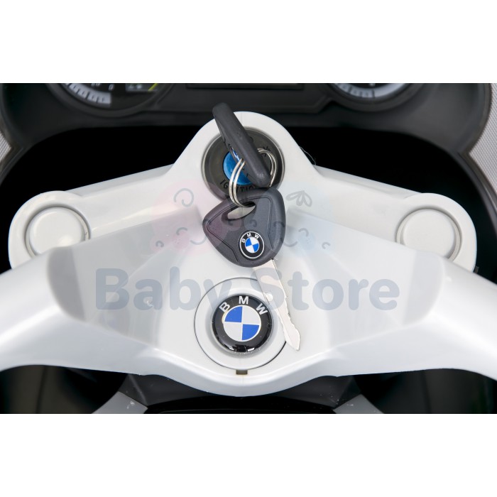 BMW 1200RT elektrinis motociklas vaikams su atraminiais ratukais ir LED apšvietimu