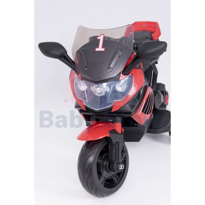 LQ-158 elektrinis motociklas vaikams su atraminiais ratukais ir LED žibintais