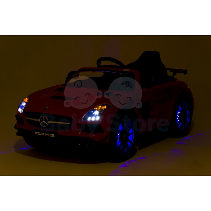 Mercedes-Benz SLS elektrinis automobilis vaikams su pultu ir LED apšvietimu