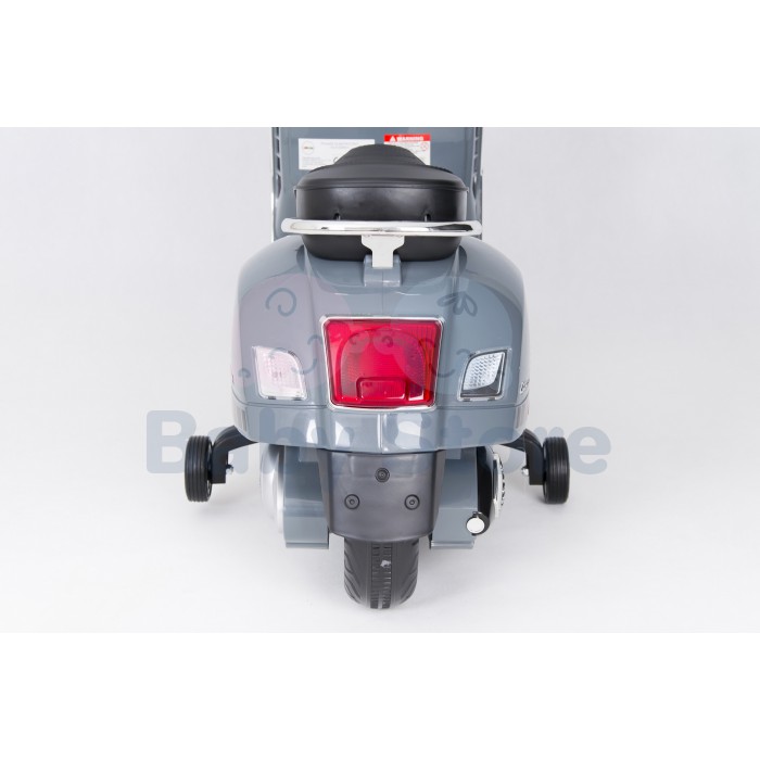 Vespa elektrinis motociklas vaikams su atraminiais ratukais ir LED apšvietimu