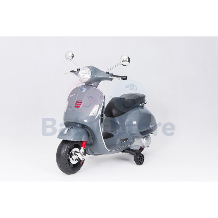 Vespa elektrinis motociklas vaikams su atraminiais ratukais ir LED apšvietimu