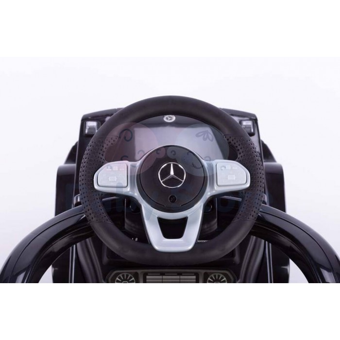 Paspiriama mašinytė su rankena Mercedes-Benz G350d Black vaikams