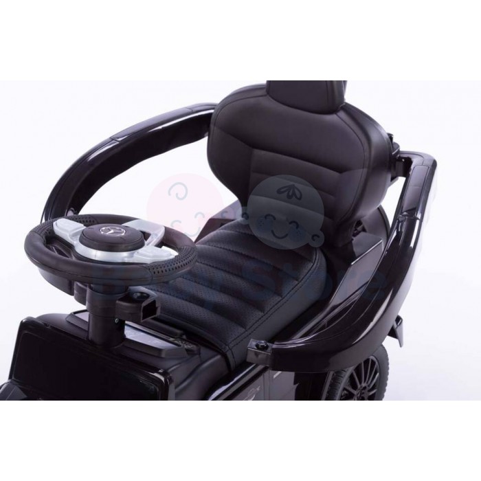 Paspiriama mašinytė su rankena Mercedes-Benz G350d Black vaikams