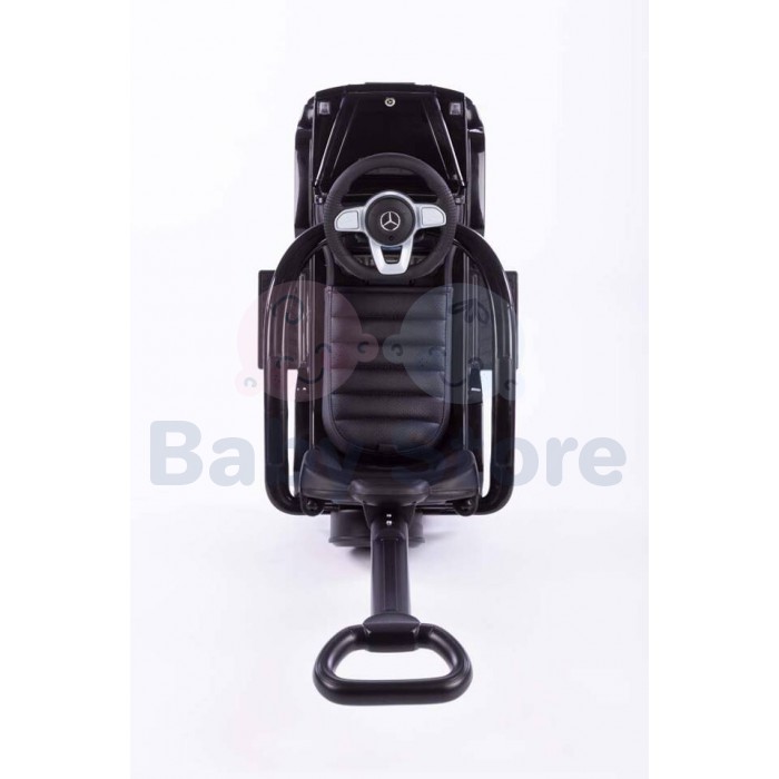 Paspiriama mašinytė su rankena Mercedes-Benz G350d Black vaikams