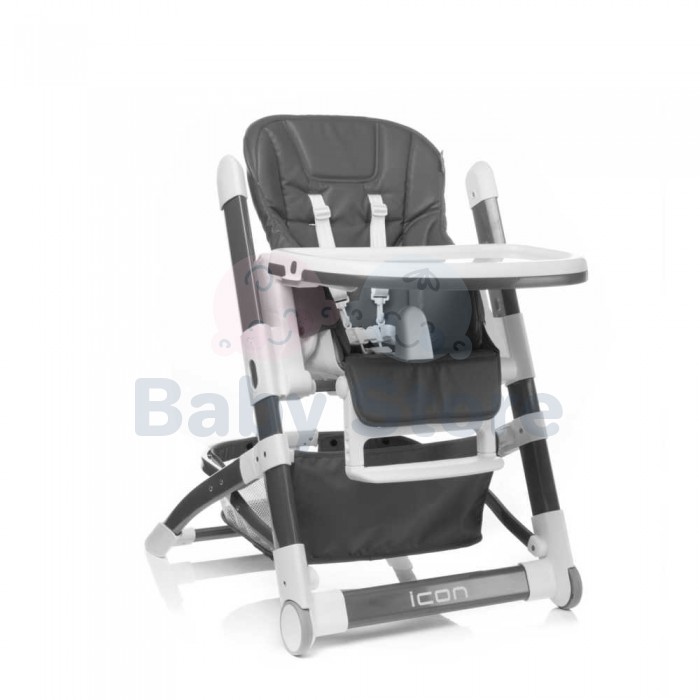4Baby Icon maitinimo staliukas su reguliuojamu padėklu ir lengvai valoma sėdyne