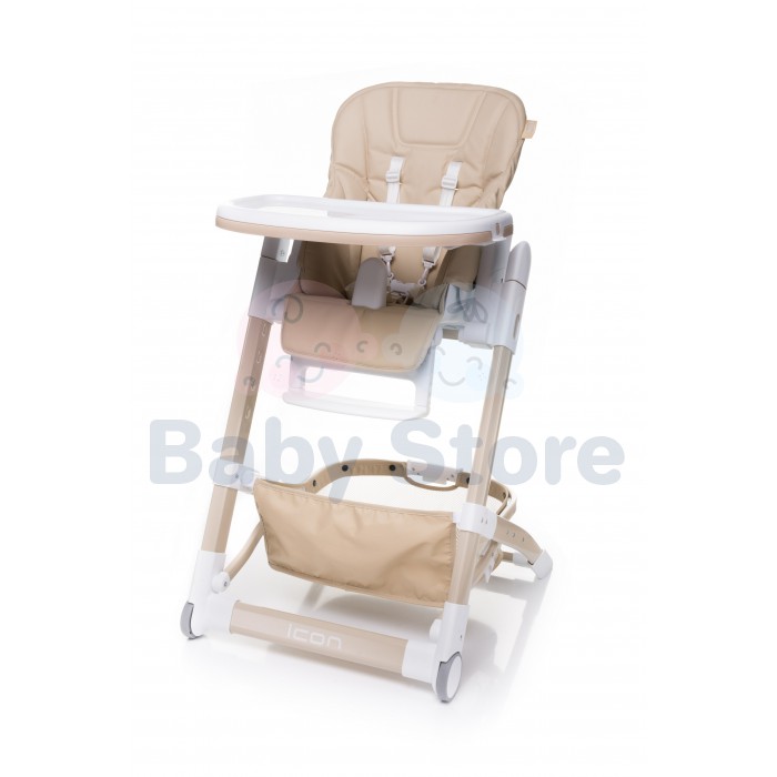 4Baby Icon maitinimo staliukas su reguliuojamu padėklu ir lengvai valoma sėdyne