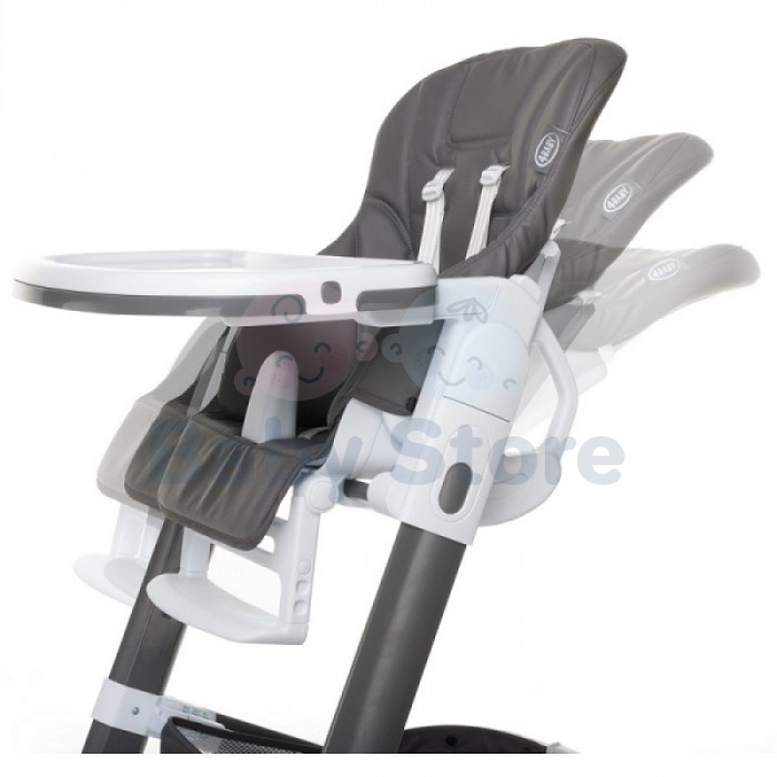 4Baby Icon maitinimo staliukas su reguliuojamu padėklu ir lengvai valoma sėdyne