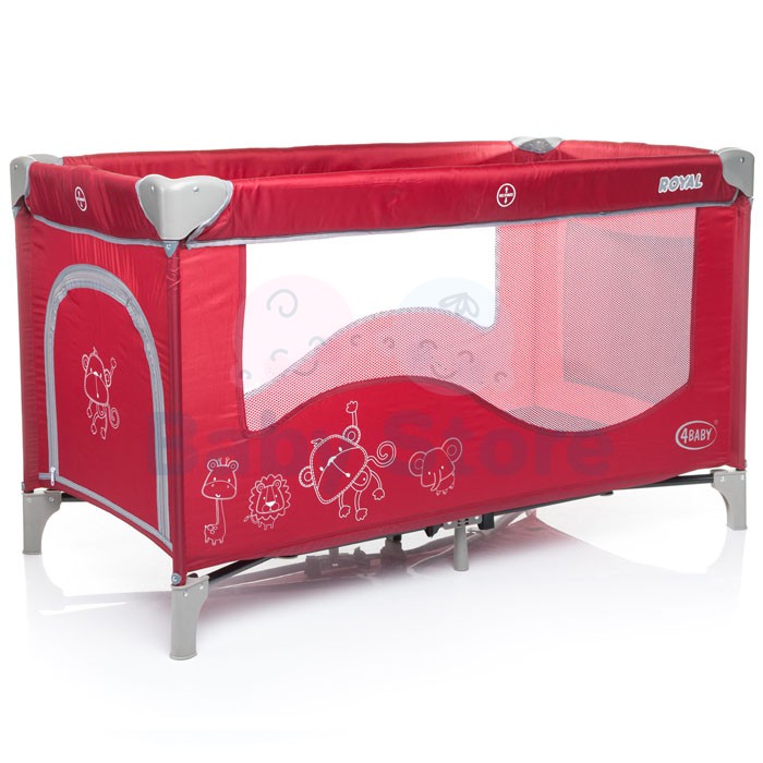 4Baby Royal kelioninė lovytė – maniežas su šoniniu langu ir kišene