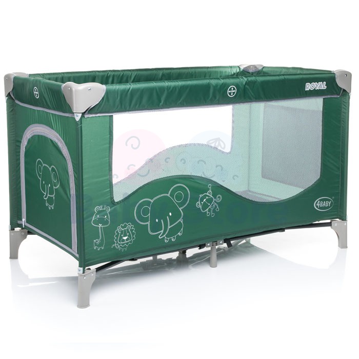 4Baby Royal kelioninė lovytė – maniežas su šoniniu langu ir kišene