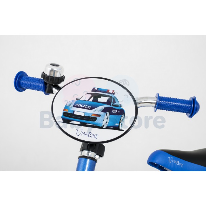 Balansinis dviratukas POLICE vaikams su stabiliais ratais ir lengva konstrukcija