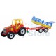 Traktorius Big Farmer su verčiama priekaba 60 cm vaikams