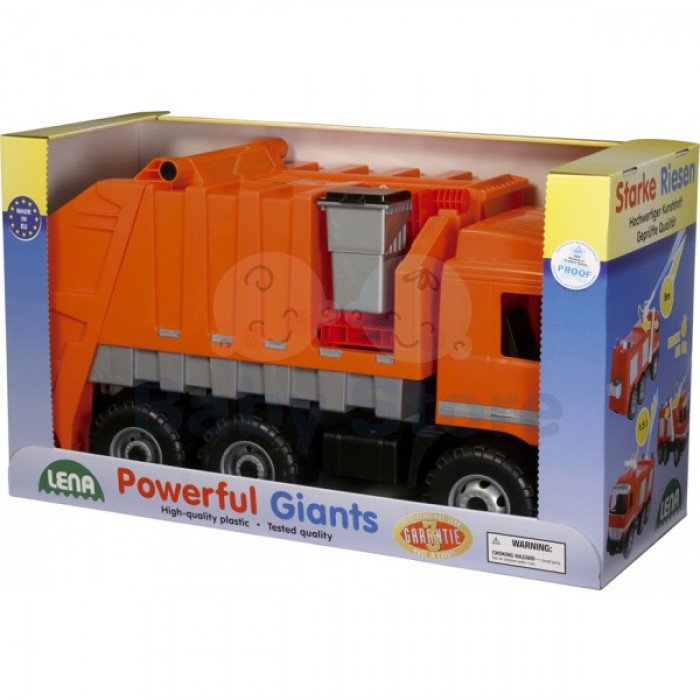 Didelė žaislinė šiukšlių mašina Mercedes 75 cm vaikams