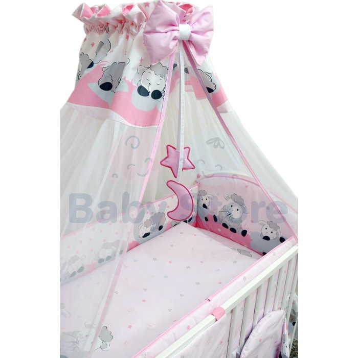 Ankras Sheep 6 dalių patalynės komplektas kūdikio lovytei