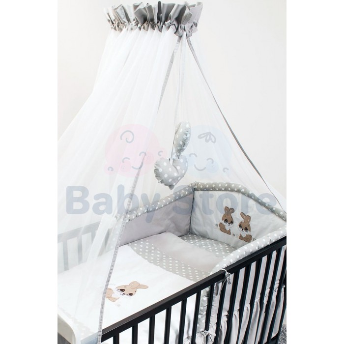 Ankras Rabbit 6 dalių patalynės komplektas kūdikio lovytei