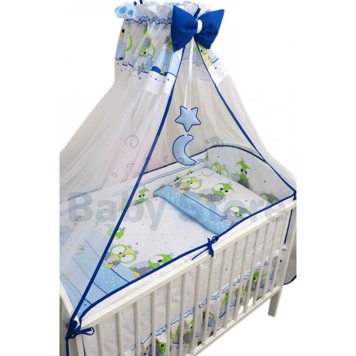 Ankras Birds 6 dalių kūdikių patalynės komplektas lovytei