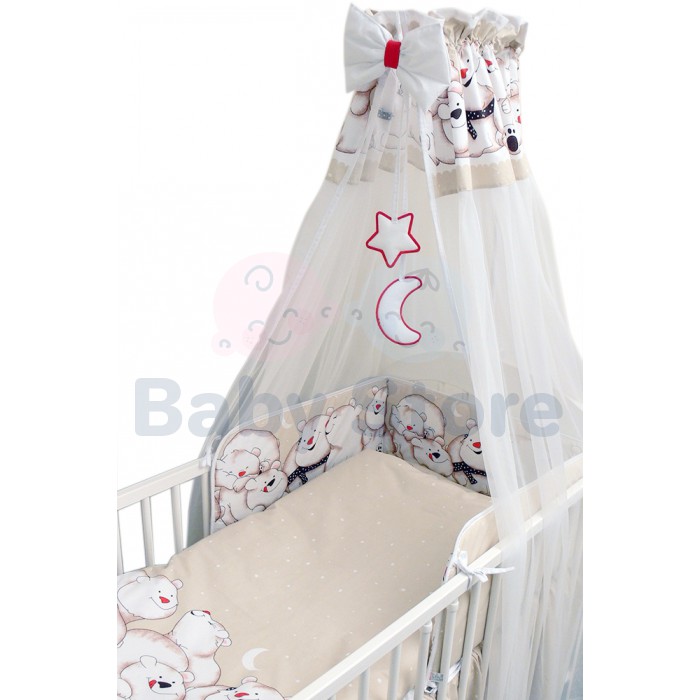 Ankras Narrow Bears 6 dalių patalynės komplektas kūdikių lovytei