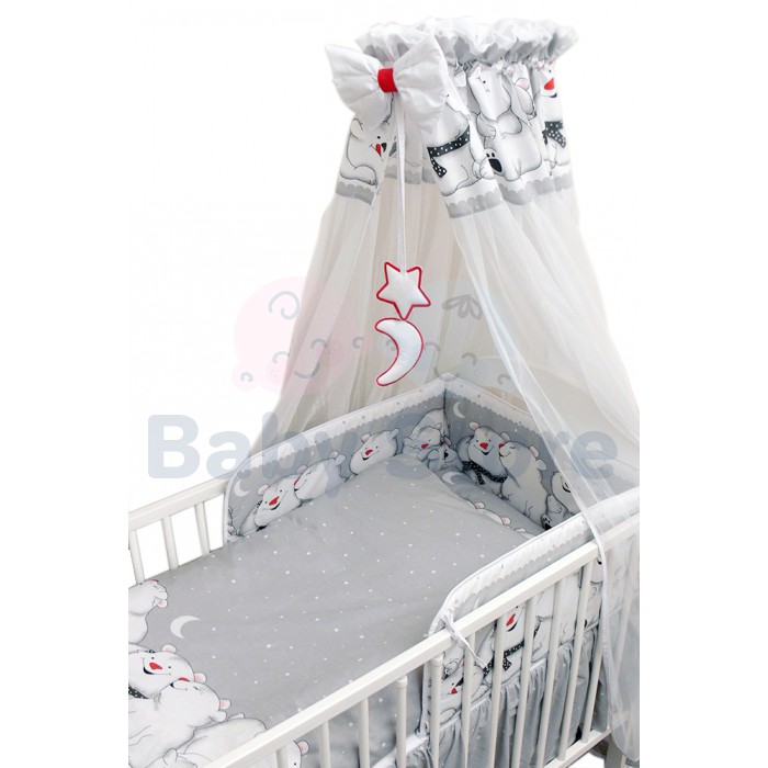 Ankras Narrow Bears 6 dalių patalynės komplektas kūdikių lovytei