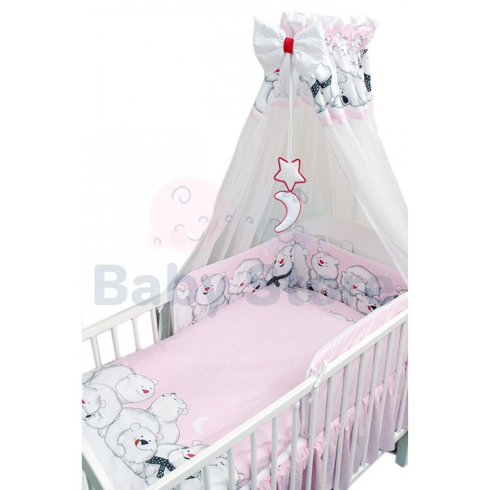 Ankras Narrow Bears 6 dalių patalynės komplektas kūdikių lovytei