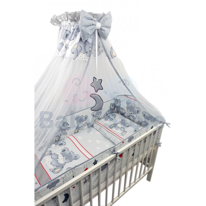 Ankras Bears 6 dalių kūdikių patalynės komplektas lovytei