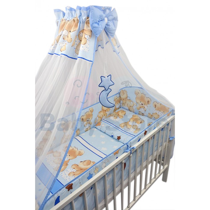 Ankras Bears 6 dalių kūdikių patalynės komplektas lovytei