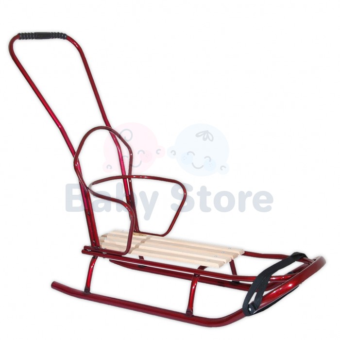 Best for Babies Sled rogutės su atrama ir stumiama rankena vaikams