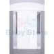 DREWEX Gwiazdki Silver/White medinė kūdikio lovytė su nuleidžiamu šonu 120x60 cm