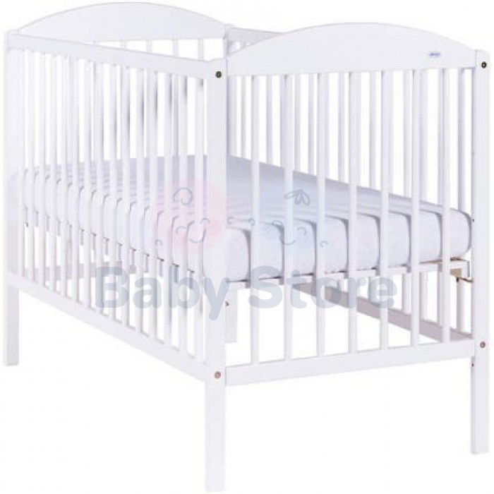 DREWEX Kuba II White medinė kūdikio lovytė 120x60 cm
