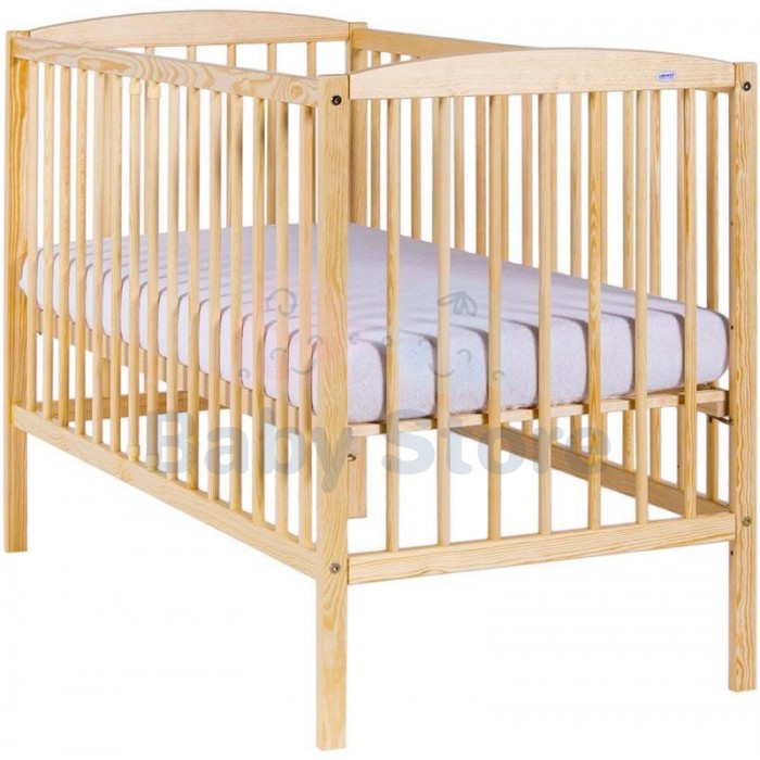 DREWEX Kuba Natural Pine medinė kūdikio lovytė 120x60 cm