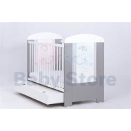 Drewex lovytė Little Bear & Butterfly su stalčium Silver/White