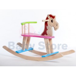 Supamas spalvotas medinis arkliukas