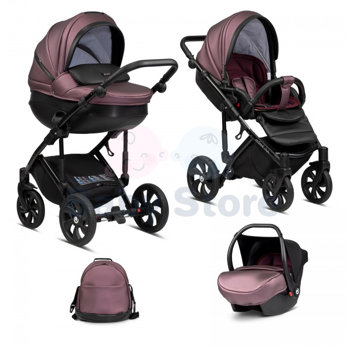 tutis mimi style luxury 3in1 universalus vezimelis dark plum tamsiai slyvu spalvos premium modelis