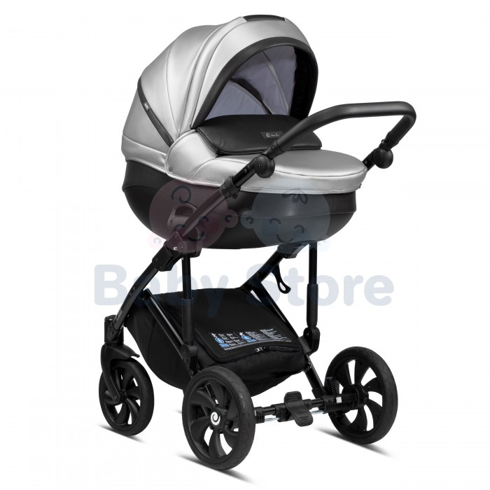 tutis mimi style luxury 3in1 universalus vezimelis silver sviesiai sidabrines spalvos premium modelis