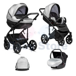 TUTIS universalus vežimėlis MIMI STYLE Luxury 3in1 Silver