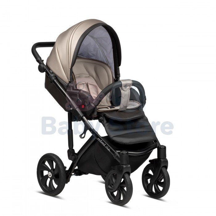 tutis mimi style luxury 3in1 universalus vezimelis beige svelnios smelio spalvos premium modelis
