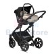 tutis mimi style luxury 3in1 universalus vezimelis beige svelnios smelio spalvos premium modelis