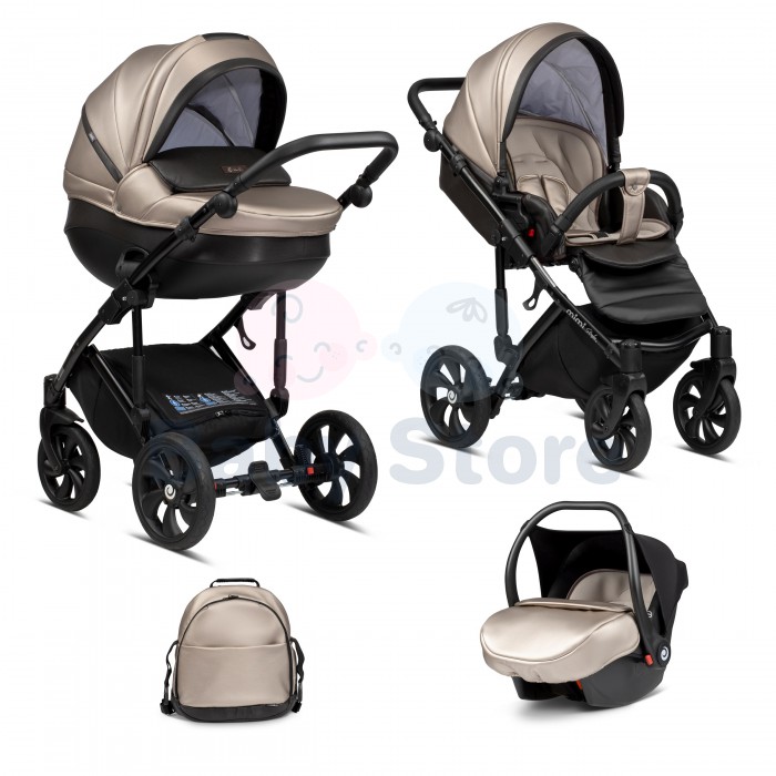 tutis mimi style luxury 3in1 universalus vezimelis beige svelnios smelio spalvos premium modelis