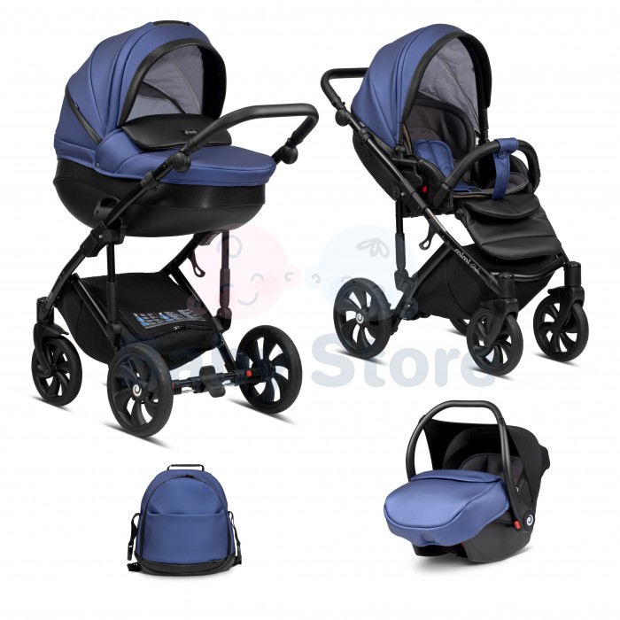 tutis mimi style luxury 3in1 universalus vezimelis deep blue tamsiai melynos premium spalvos modelis