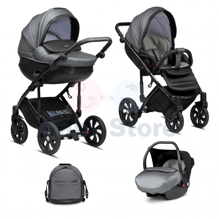 TUTIS universalus vežimėlis MIMI STYLE Luxury 3in1 Antracyte