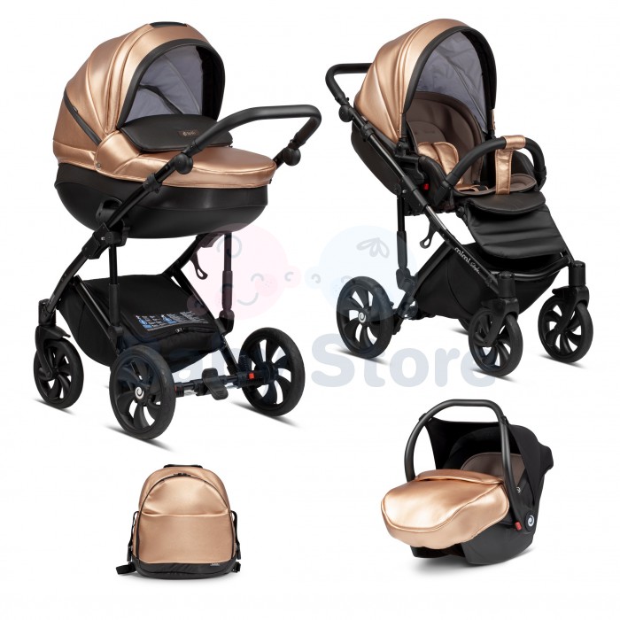 tutis mimi style luxury 3in1 universalus vezimelis gold rose aukso ir rozu atspalvio premium modelis