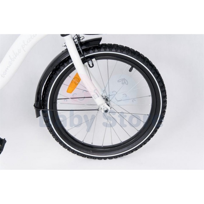 TomaBike vaikiškas dviratis 18 Platinum White