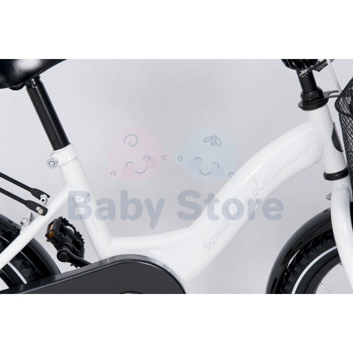 TomaBike vaikiškas dviratis 16 Platinum White