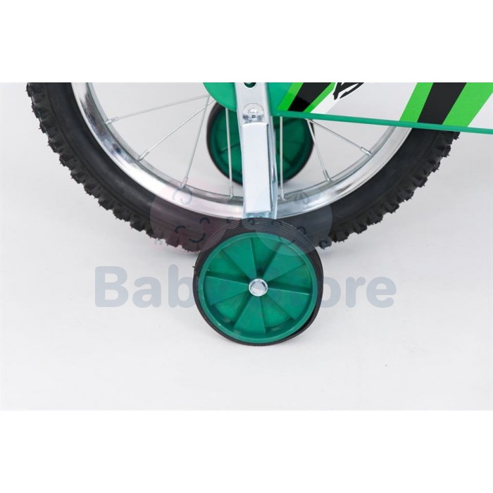 Elgrom 16" BMX Green dviratis vaikams su tvirtu plieniniu rėmu mathematica Copy code