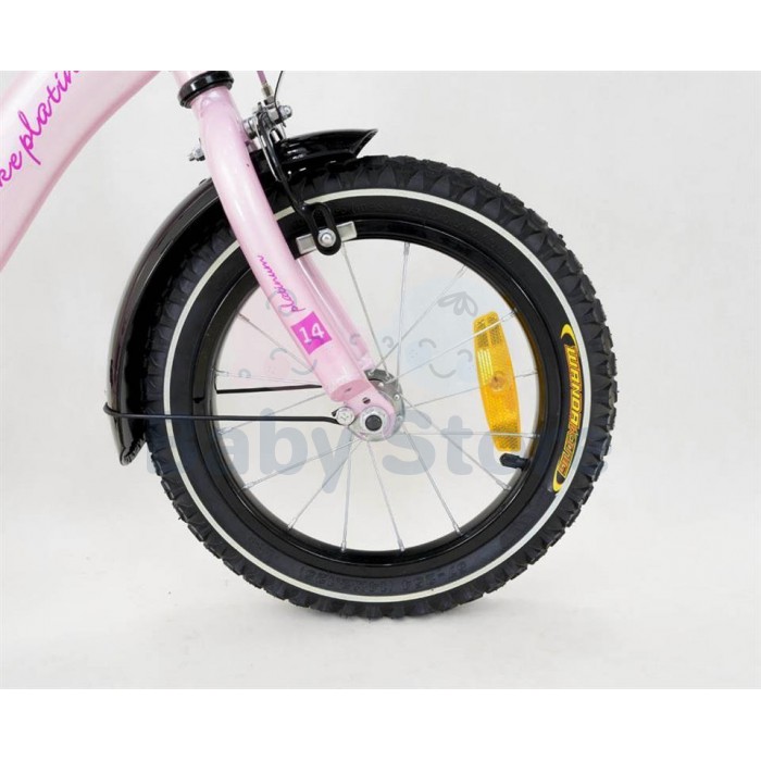 TomaBike vaikiškas dviratis 14 Platinum Pink