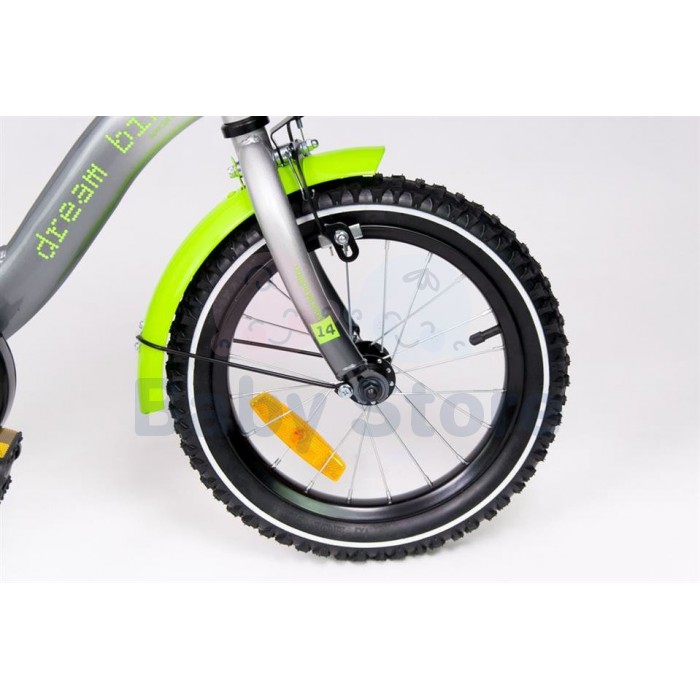 TomaBike vaikiškas dviratis 14 Platinum Green