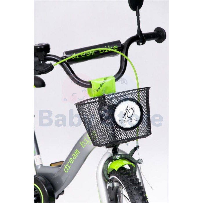 TomaBike vaikiškas dviratis 14 Platinum Green