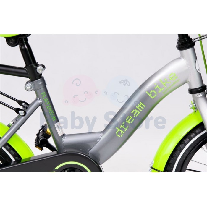 TomaBike vaikiškas dviratis 14 Platinum Green